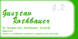 gusztav rothbauer business card